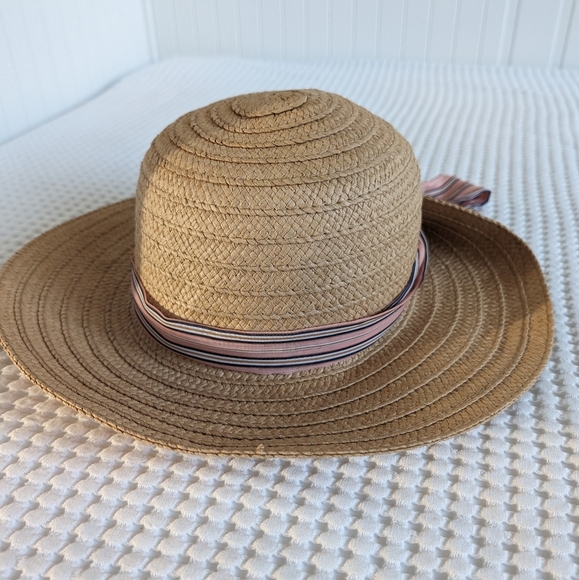Laundry By Design Bow Straw Hat Wide Brim Summer Beach Sun Hat - Picture 4 of 7
